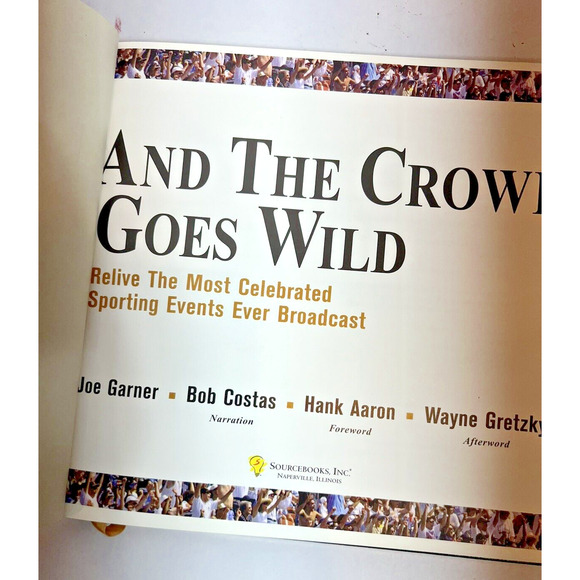 And the Crowd Goes Wild Sports Book‎ Gold edge page Bookshelf Danbury Mint 1999 - Picture 2 of 5